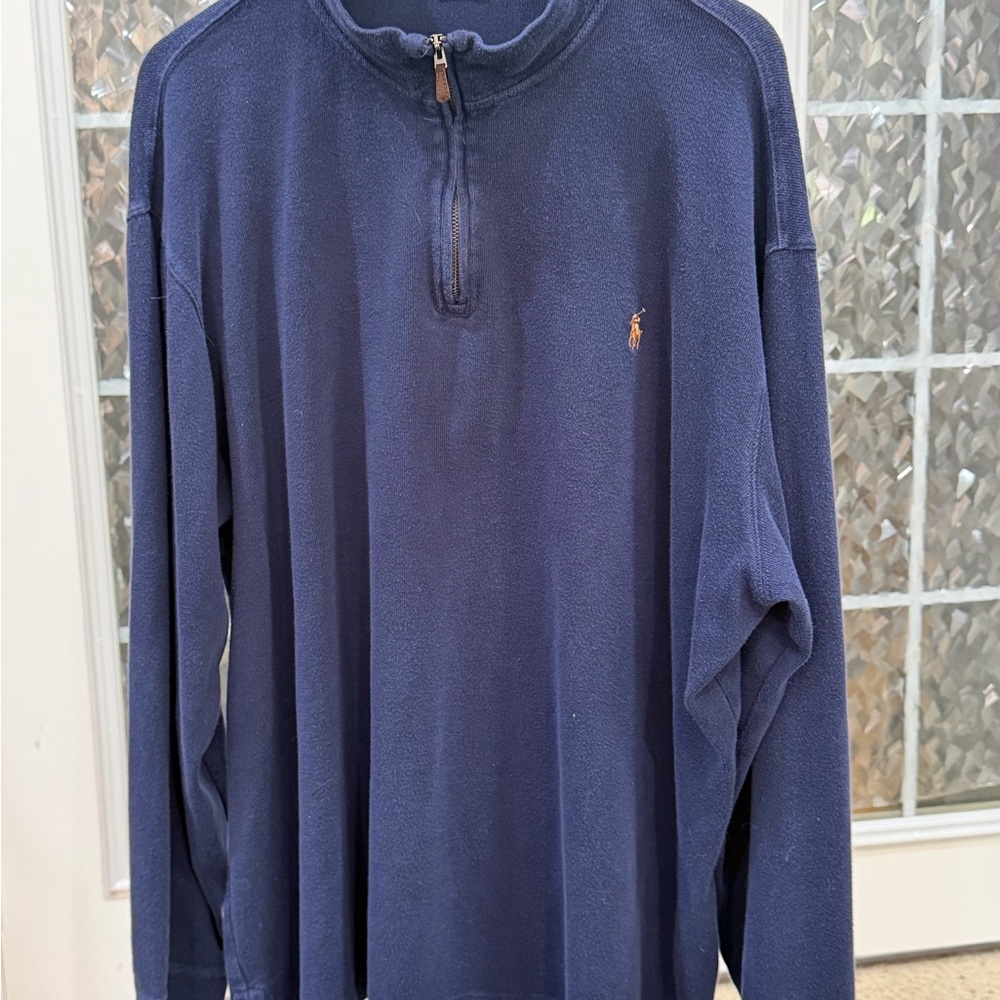 Polo by Ralph Lauren Navy Blue Zip Up Sweater
